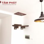 Bàn thờ treo tường mẫu TT2028 màu nâu gụ