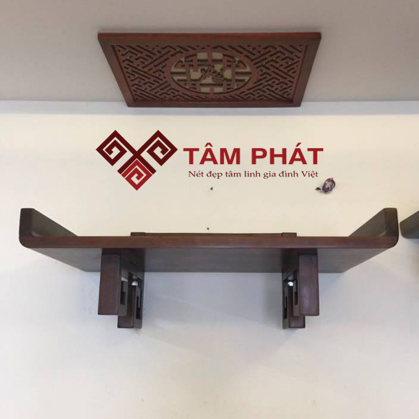 Bàn thờ treo tường mẫu TT2028 gỗ Sồi