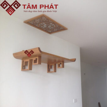 Bàn thờ treo tường mẫu TT2028 màu sáng sồi
