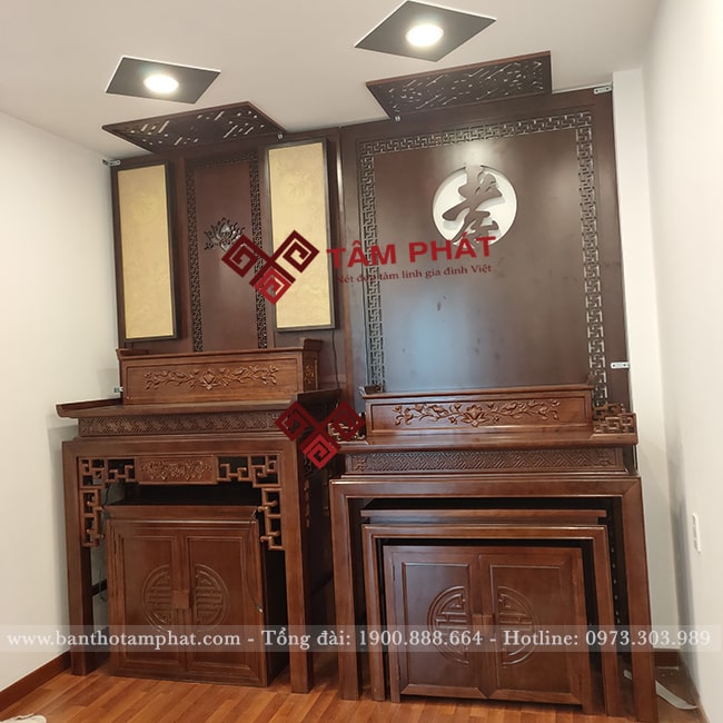 Mẫu bàn thờ TB-1008 sử dụng trong phòng thờ Phật và gia tiên