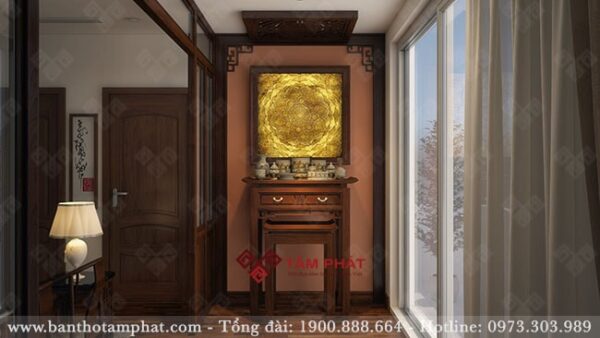 Không gian thờ nhỏ gọn nhưng rất ấm cúng