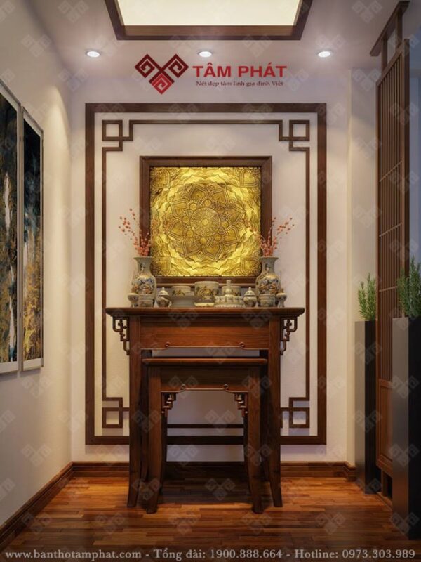 Tùy thuộc không gian thờ để chọn kiểu dáng bàn thờ ưng ý