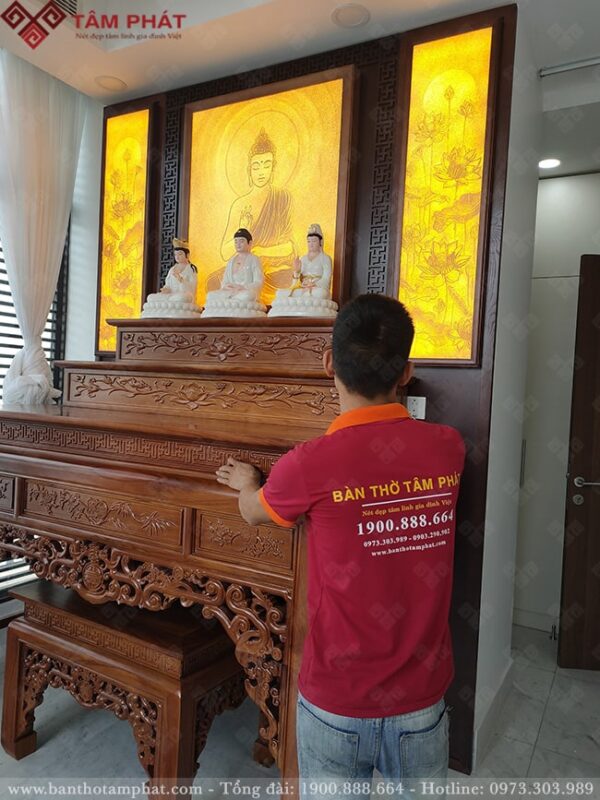 Tâm Phát chuyên thi công phòng thờ đẹp