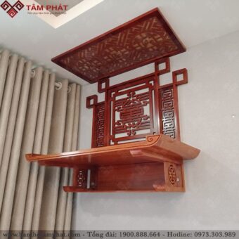 Bàn thờ treo gỗ Hương đá cao cấp mẫu TT2036