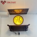 Đèn gỗ chữ Phúc trang trí bàn thờ treo tường