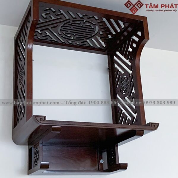 Bàn thờ treo tường có nhiều kích thước phù hợp mọi không gian
