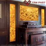 Tranh trúc chỉ sen kích thước lớn cho phòng thờ lớn