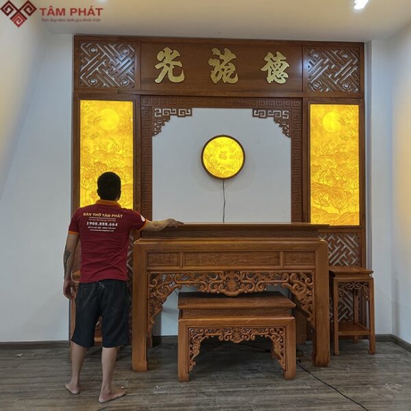 Phòng thờ được hoàn thiện cho khách hàng