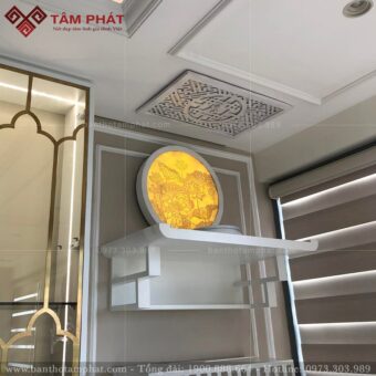 Bàn thờ treo màu trắng mẫu TT2065