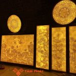 Tranh trúc chỉ phòng thờ thiết kế đa dạng