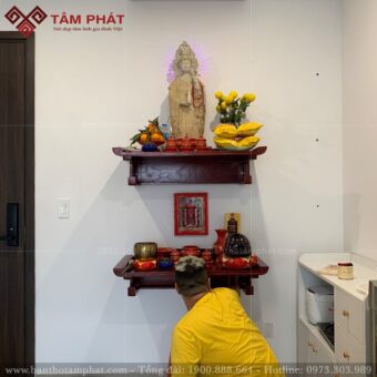 Bàn thờ Phật và gia tiên treo tường TT2079
