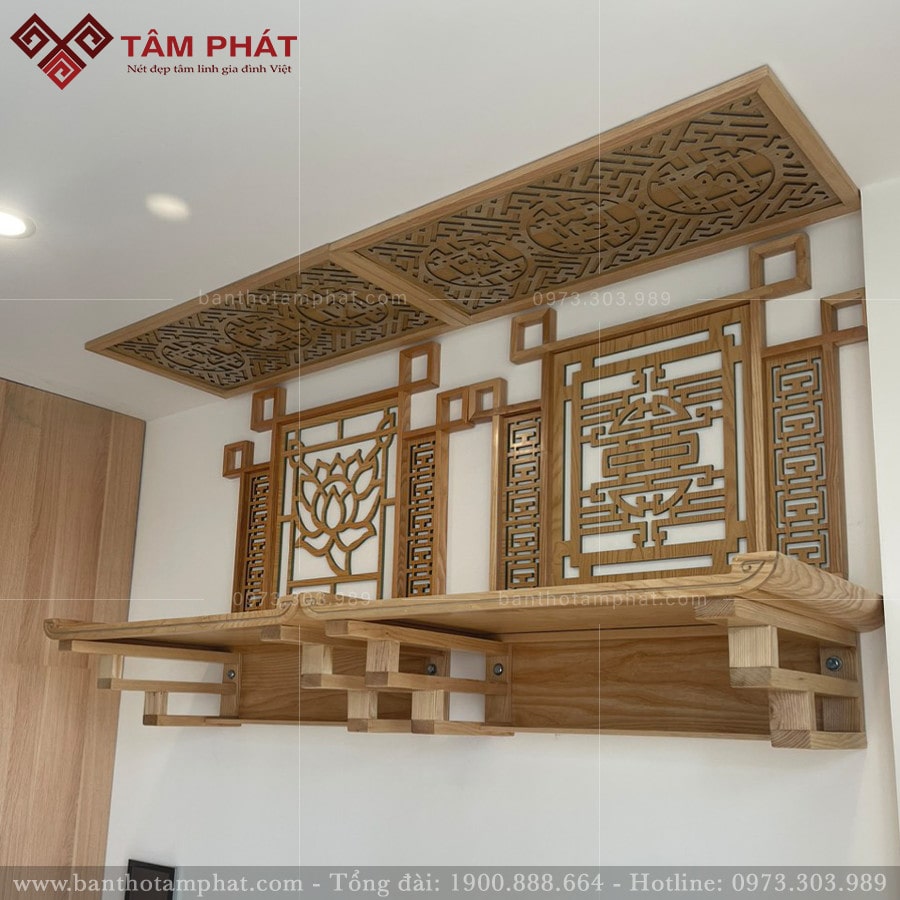 Bàn thờ treo tường 2 tầng mẫu TT2075