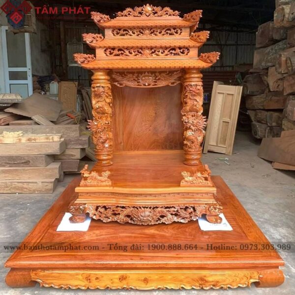 Bàn thờ Ông Địa gỗ Hương cao cấp