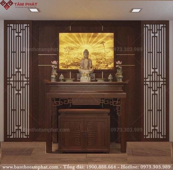 Mẫu phòng thờ Phật đẹp BT-1245