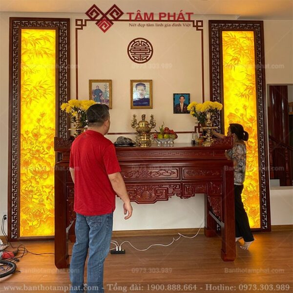 Tranh trúc chỉ phòng thờ kích thước lớn TC6691