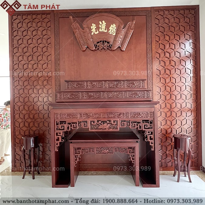 Mẫu phòng thờ gia tiên đẹp BT-1268