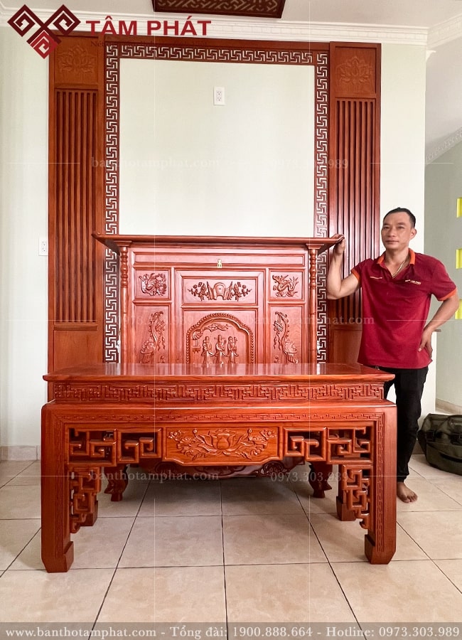Tâm Phát nhận đóng tất cả mọi kích thước tủ thờ theo phong thủy