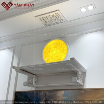 Bàn thờ treo màu trắng TT2076
