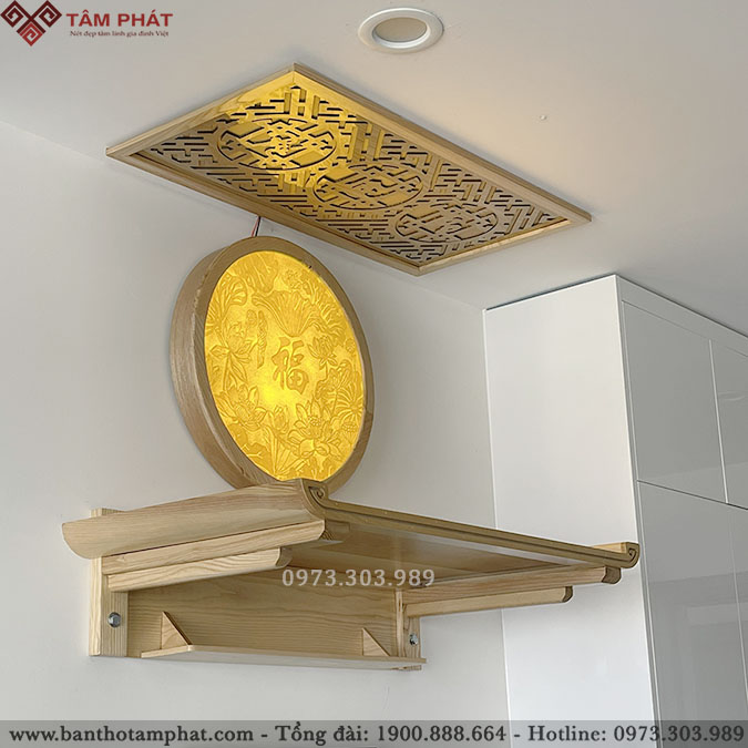 Bàn thờ treo chung cư đơn giản TT2083