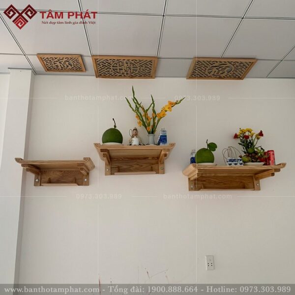 Mẫu 3 bàn thờ treo kết hợp TT2091