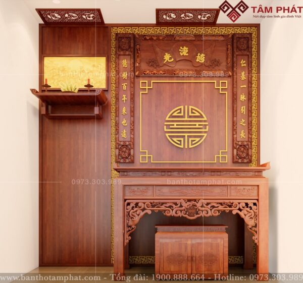 Thiết kế phòng thờ gia tiên và thờ Phật BT-1271
