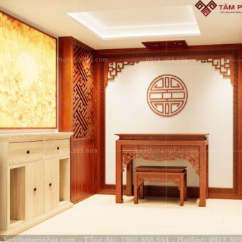Mẫu phòng thờ thiết kế đơn giản BT-1505