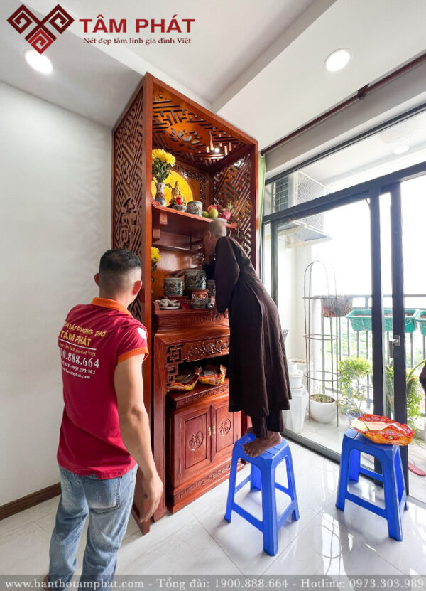 Tâm Phát lắp đặt bàn thờ đúng tiến độ nhập trạch