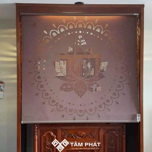 Rèm che tủ thờ Phật mẫu REM-0010