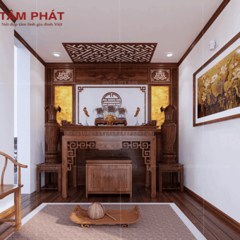Mẫu thiết kế phòng thờ có diện tích vừa và nhỏ BT-1537