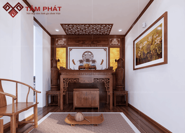 Mẫu thiết kế phòng thờ có diện tích vừa và nhỏ BT-1537