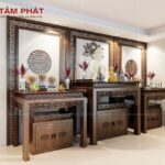 Phòng thờ BT-1250 ưu tiên nét đẹp đơn giản hiện đại.