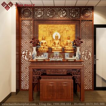 Mẫu phòng thờ Phật tại gia đẹp mẫu BT-1572