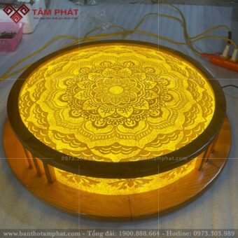 Đèn trần trúc chỉ Mandala dành cho phòng thờ mẫu TC-6707