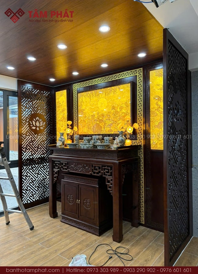 Phòng thờ ấm cúng hiện đại mẫu BT-1610