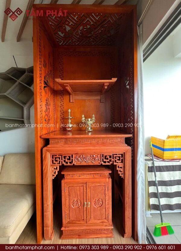 Phòng thờ chung cư đẹp mẫu BT-1596