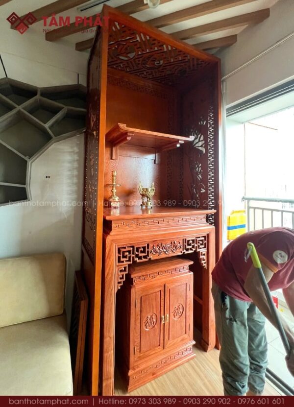 Bàn Thờ Phật Đẹp Bằng Gỗ Mới Nhất 2025 Hệ Thống Tâm Phát