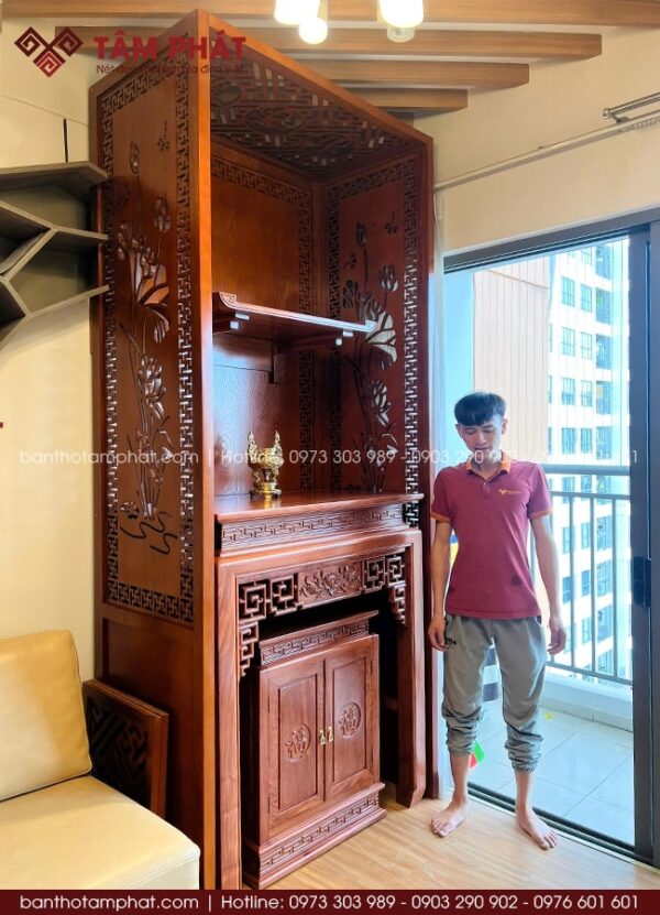 Đội ngũ Tâm Phát đem đến cho gia chủ không gian thờ chung cư đẹp.