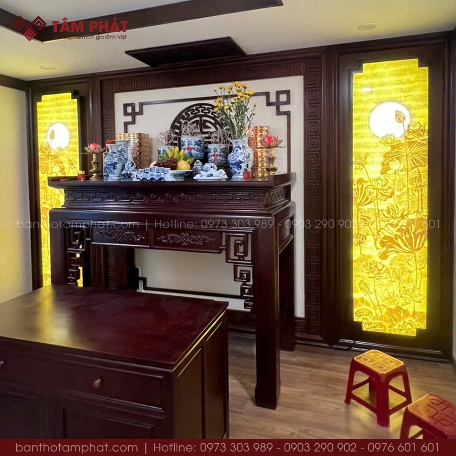 Mẫu phòng thờ Gia Tiên đẹp BT-1607