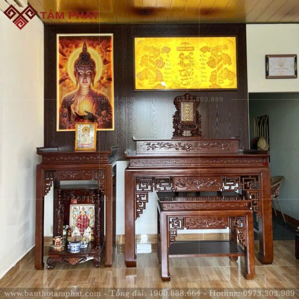 Mẫu tranh trúc chỉ Cửu Huyền Thất Tổ tăng giá trị không gian thờ lên cao.