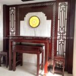 Ốp hậu MDF cắt CNC họa tiết hiện đại, sang trọng.