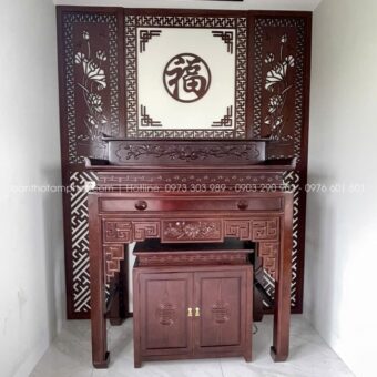 Phòng thờ nhà phố đơn giản mẫu BT-1636