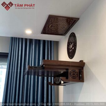 Bàn thờ chung cư có ngăn kéo tiện lợi khi sử dụng