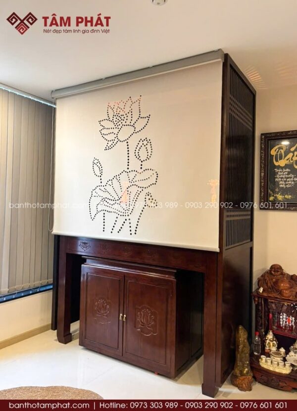 Phòng thờ BT-1691 bố trí chuẩn phong thủy, phù hợp với mọi không gian nhà cửa hiện đại.