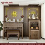 Phòng thờ Phật và Gia Tiên đơn giản mẫu BT-1677