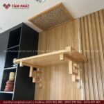 Mẫu bàn thờ treo trang nghiêm dùng cho bàn thờ Phật, bàn thờ Gia tiên đều hợp.