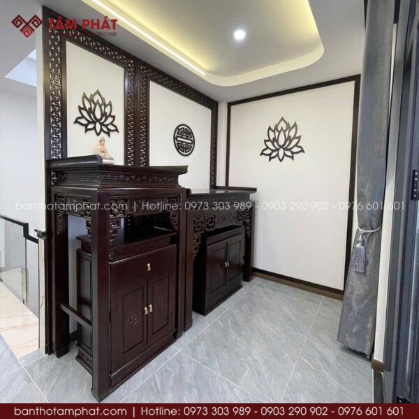 Mẫu phòng thờ bố trí được tại mọi không gian nhà cửa.