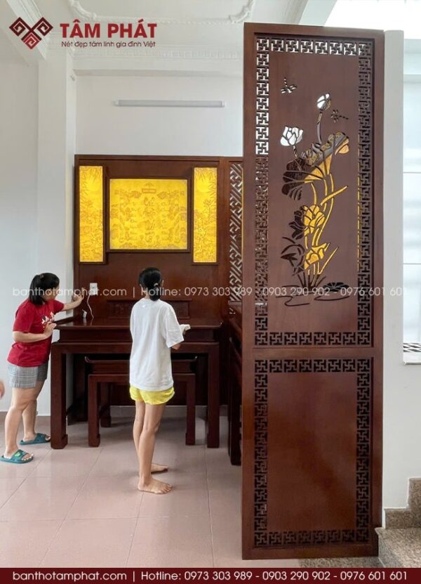 Phòng thờ BT-1699 sang trọng, được gia chủ đánh giá cao.
