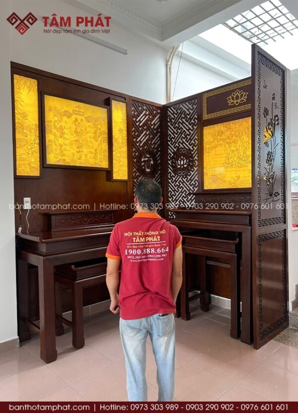 Bố trí chữ L dễ dàng thờ tự, chăm nom hương khói.