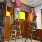 Không gian thờ kín đáo, sang trọng hơn với mẫu rèm che phòng thờ khắc Laser.
