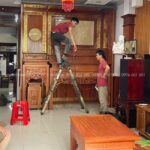 Mẫu phòng thờ kết hợp thờ Phật và Gia Tiên, mang đến sự hài hòa giữa tâm linh và thẩm mỹ.